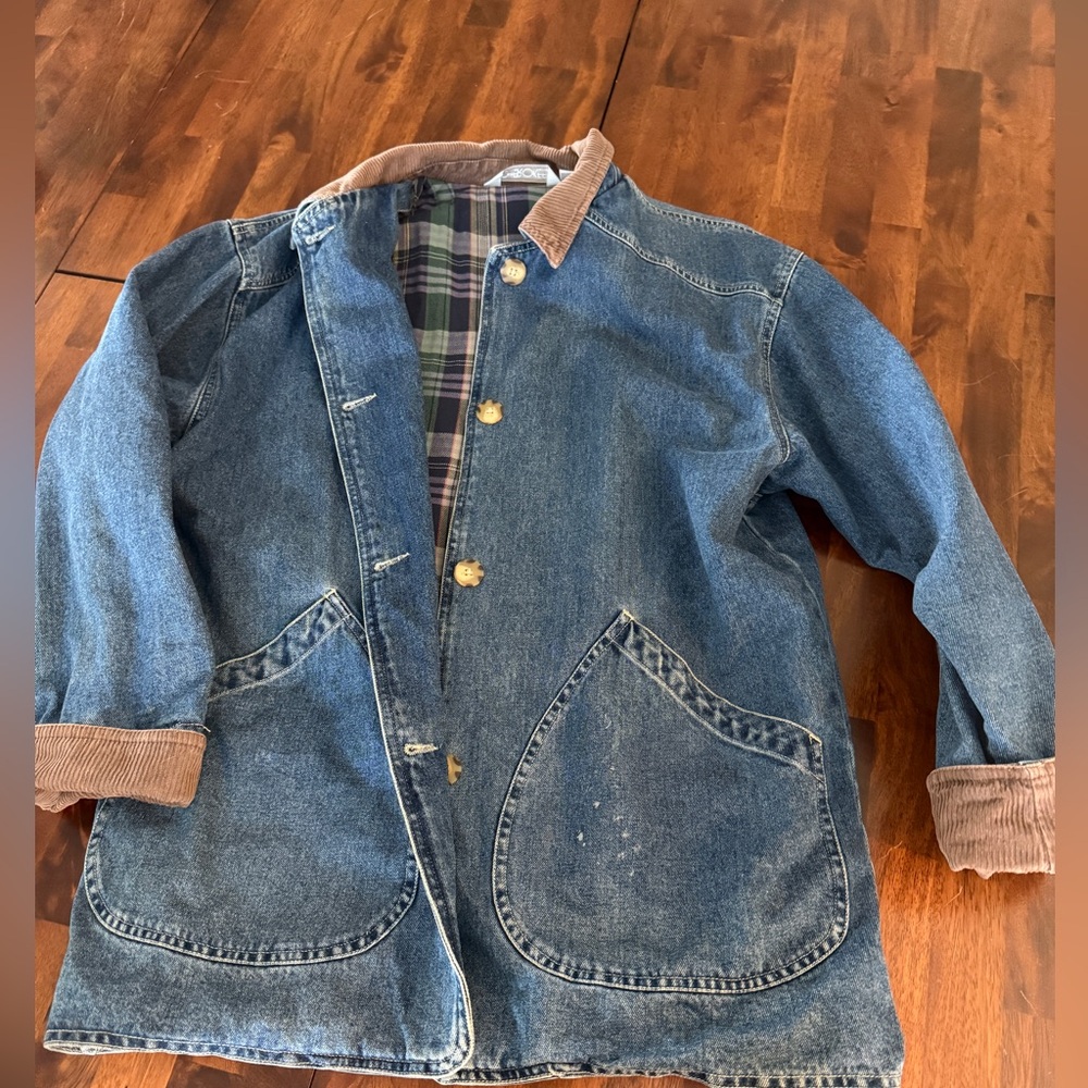 Denim Jacket with Corduroy Accents